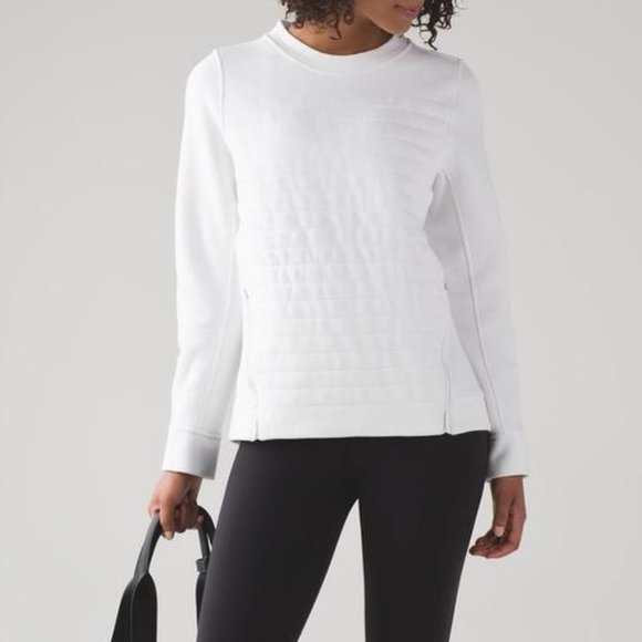 white lululemon sweatshirt